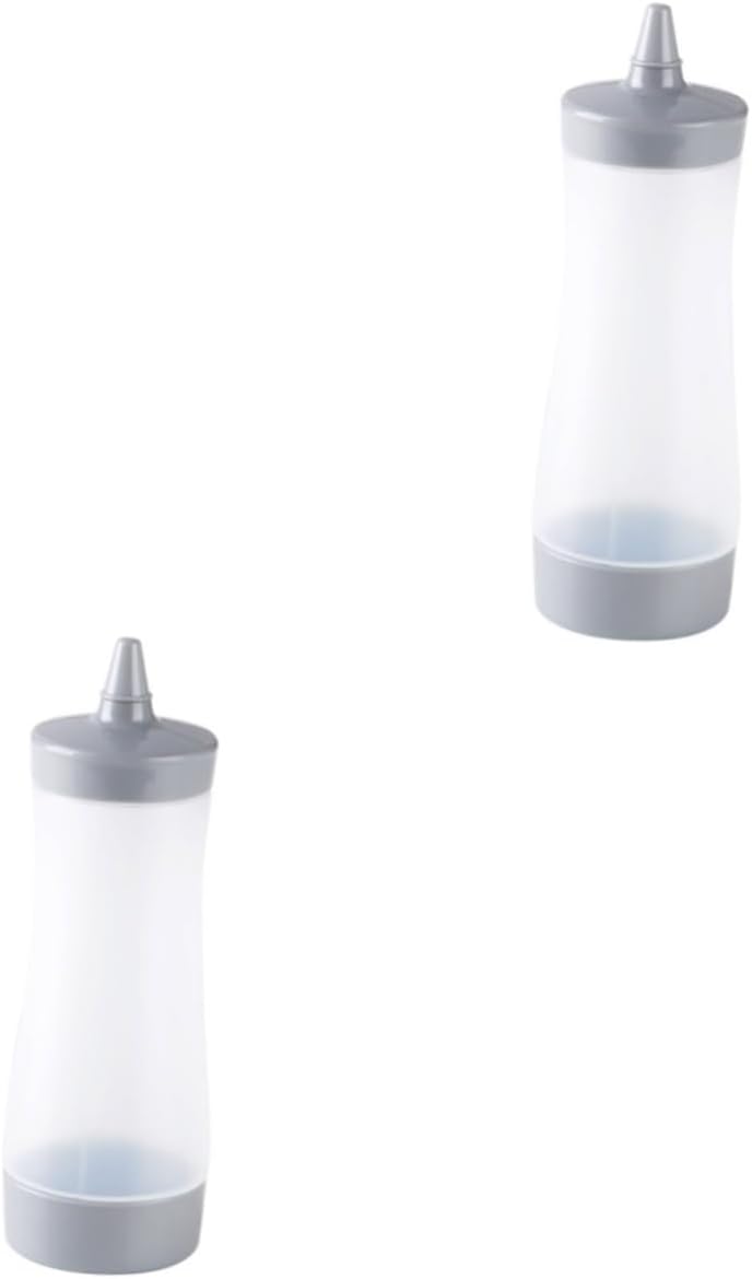 STOBAZA 2pcs Reusable Clear Condiment Bottles