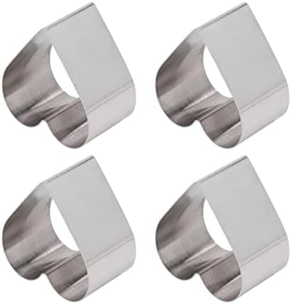 PerGar 4Pcs Heart Shaped Cake Ring Molds Set