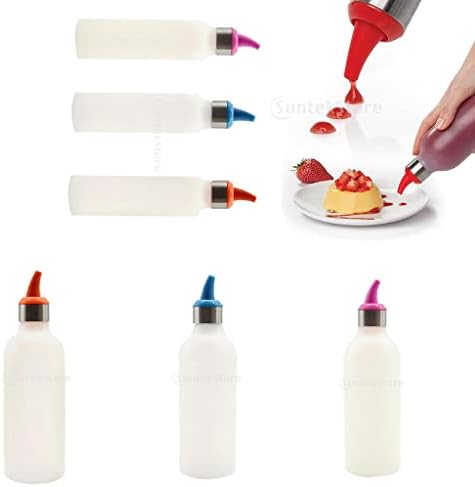 Misppro 2 Piece Condiment Squeeze Bottle Set