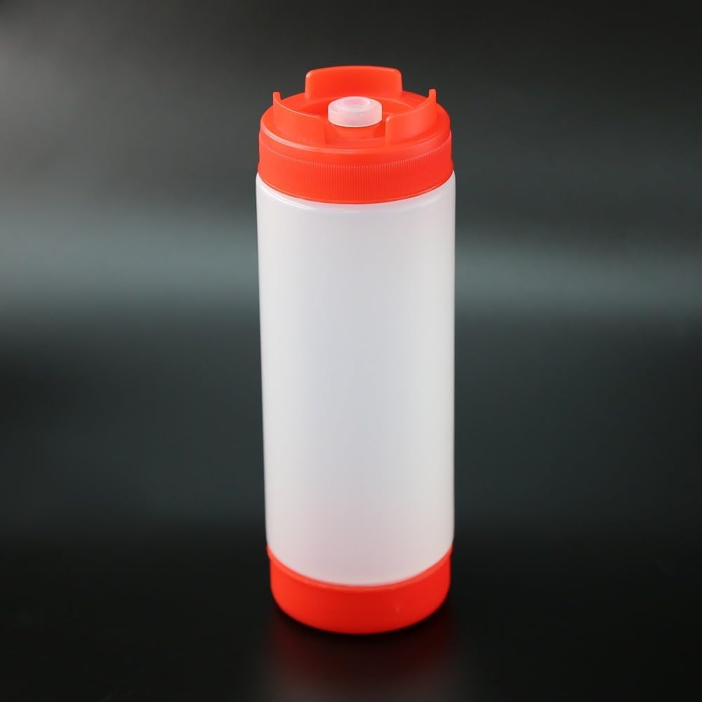 24oz Refillable Condiment Squeeze Bottle with Large Valve Yellow