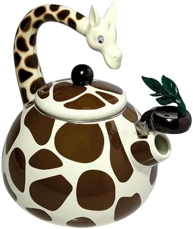 Trenton Gifts Giraffe Whistling Tea Kettle 21 Quart