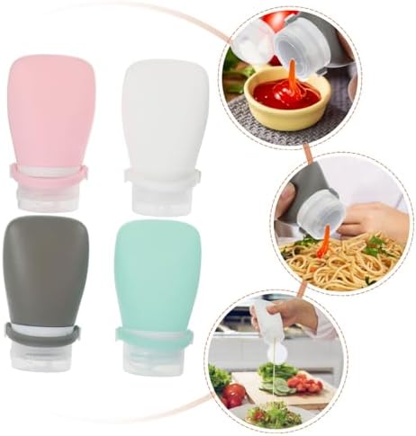 CIYODO 4 Pack Leakproof Silicone Sauce Squeeze Bottles 1
