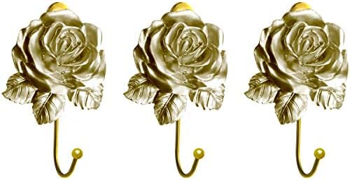 Evoio 3 Pack Rose Wall Hooks for Bathroom Kitchen Entryway