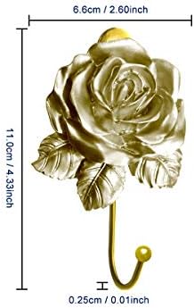 Evoio 3 Pack Rose Wall Hooks for Bathroom Kitchen Entryway