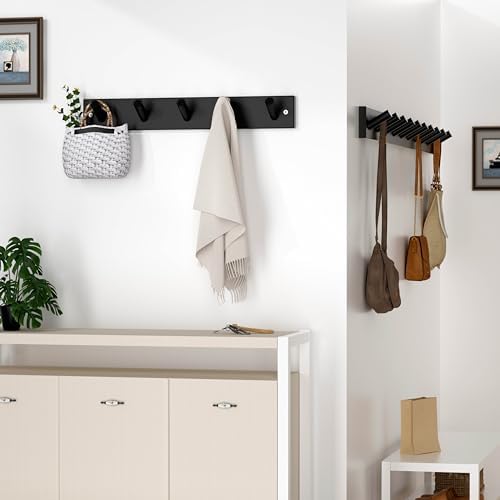 SKOLOO 5 Peg Black Wall Coat Rack