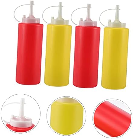 4 Pack Salad Dressing Shaker Bottles for Condiments
