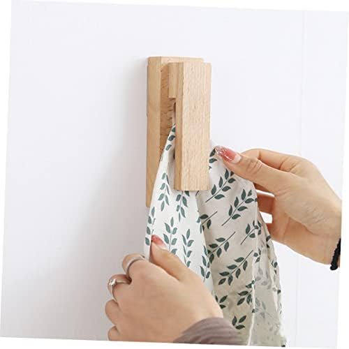 KOMBIUDA Wooden Towel Rack Hook for Kitchen and Bathroom