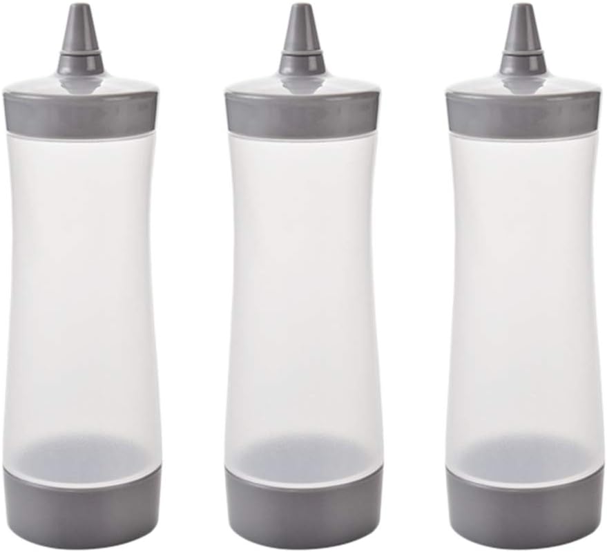 3pcs Squeeze Bottle Set for Ketchup Mustard and Dressing