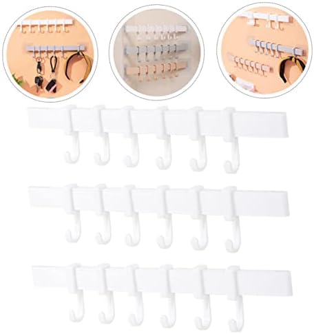 3pcs Punch Adhesive Hook Rack for Bathroom and Kitchen