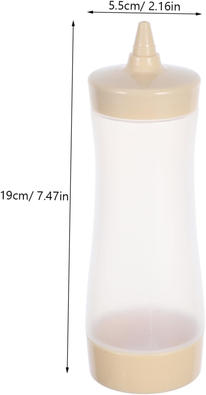 3pc Cream Color Sauce Bottles Squeeze Set