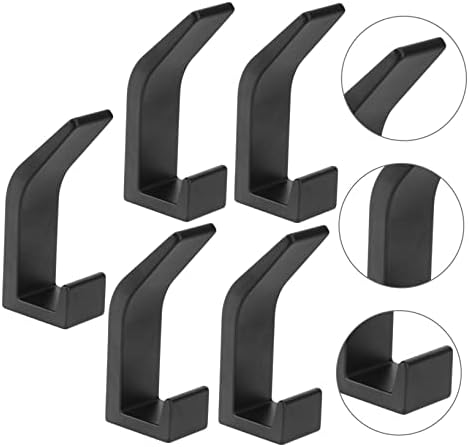 Cabilock 5PCS Black Metal Wall Hooks