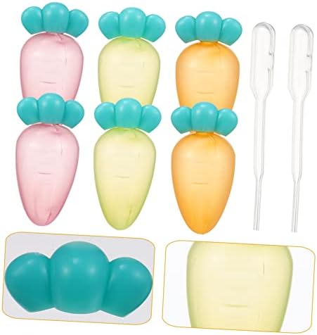 Set of 6 Mini Condiment Squeeze Bottles for Picnic and Travel