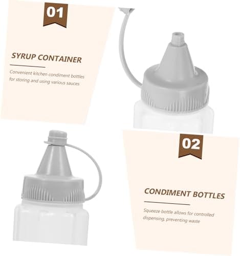 EXHUMKY 4PCS Reusable Condiment Squeeze Bottles