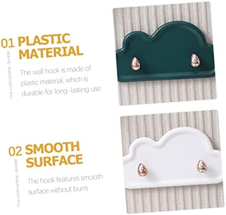 Cloud Shaped Adhesive Wall Hooks 4Pcs Durable Towel Hangers