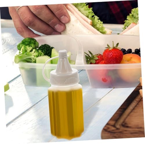 Reusable Sauce Dispenser Bottles Mini Squeeze Bottles for Salad Dressing and Oils