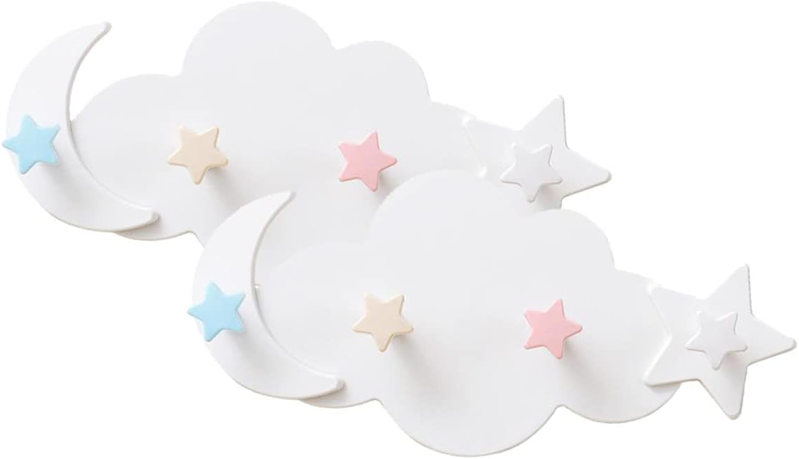 2pcs Cartoon Star and Moon Wall Hangers for Kids Room