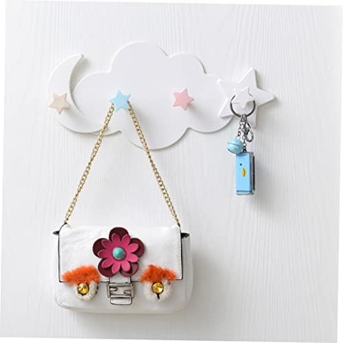 Healifty 2pcs Star Moon Wall Hooks Adhesive