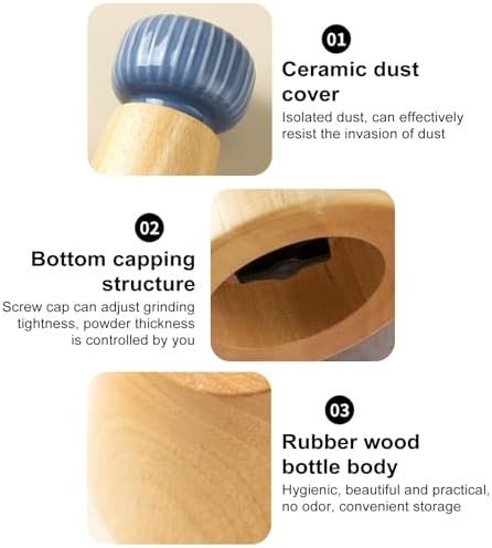 Qinlenyan Adjustable Coarseness Wood Pepper Mill