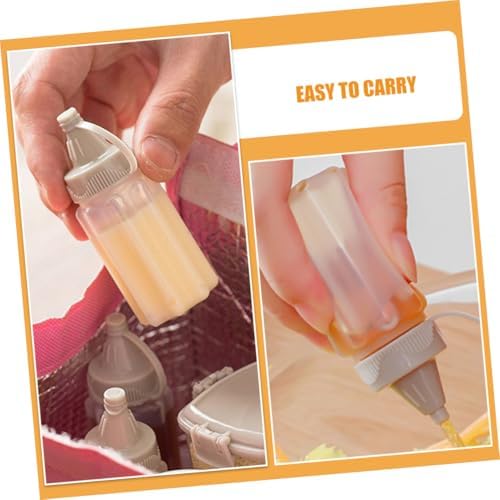 ULTECHNOVO 12pcs Plastic Squeeze Bottles for Ketchup BBQ Sauce and Dressing