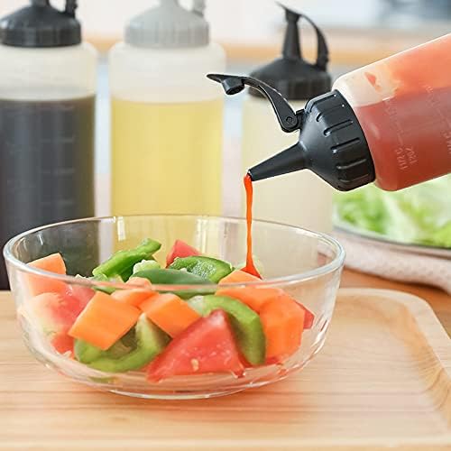 WINGSIGHT 3 Pack 12 Oz Condiment Squeeze Bottles with Twist Cap