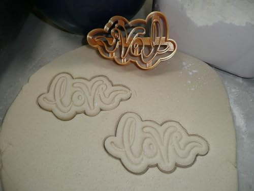 Love Word Cursive Letters Cookie Cutter Made in USA
