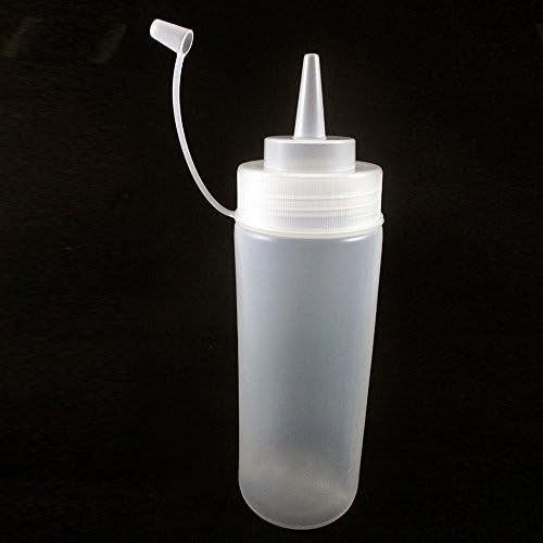 2 Pack 12oz Clear Plastic Squeeze Bottles for Condiments