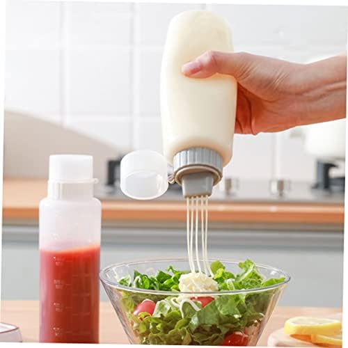 2pcs Reusable Condiment Squeeze Bottles Grey PP