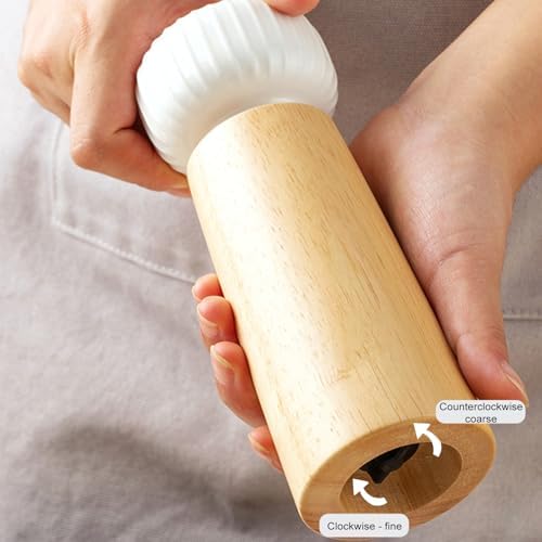 Qinlenyan Adjustable Coarseness Wood Pepper Mill