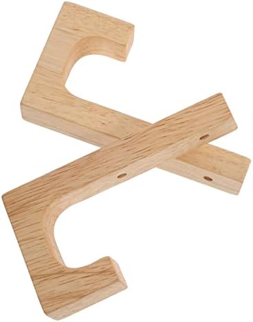 IMIKEYA 2PCS Wooden Wall Hooks for Coat and Towel