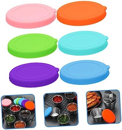 HOLIDYOYO 6pcs2 Silicone Dipping Bowls Lids Set