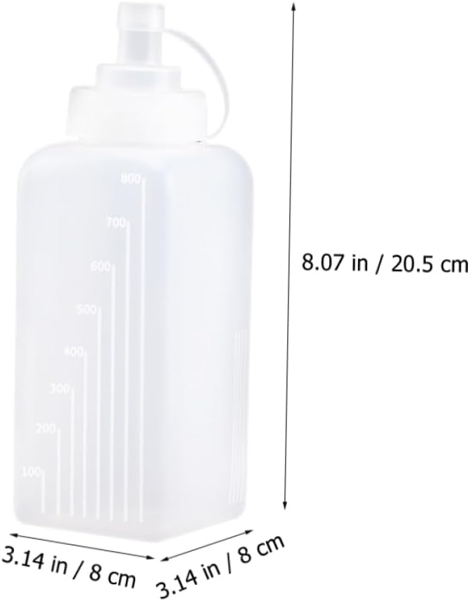 HOLIDYOYO Square Squeeze Bottles for Lunch Box and Salad Use