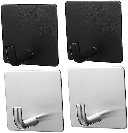 FOMIYES Chrome Bathroom Towel Hooks Adhesive