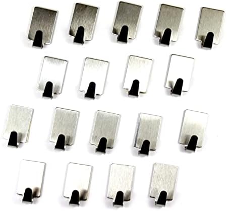 MAGICLULU Adhesive Hooks 36 Pack Stainless Steel Towel Racks for Kitchen Bathroom