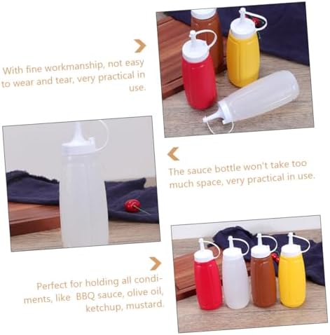 HOLIDYOYO Squeezing Sauce Bottle with Lid for Kitchen Use 1