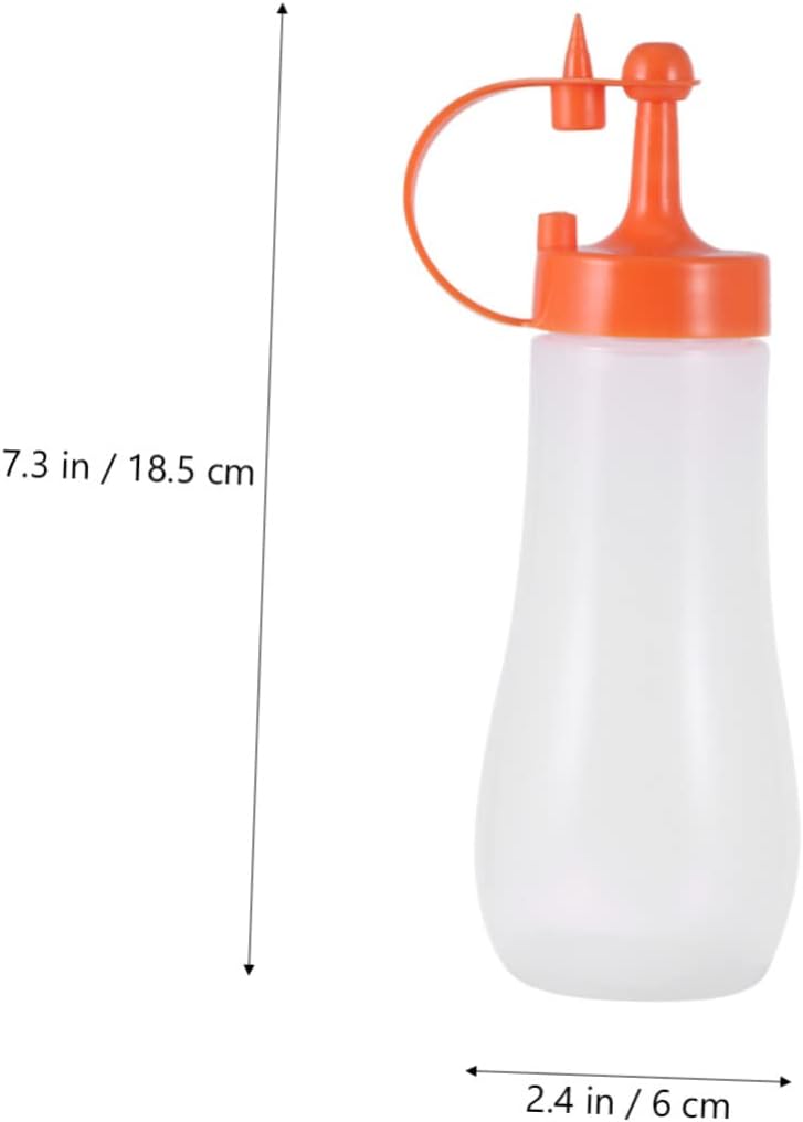 3PCS Salad Dressing Bottle Set - Cream Coffee Orange Tomato Sauce Squeeze Bottles