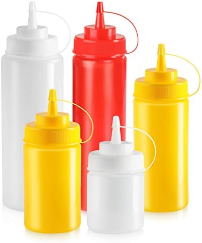 New Star Foodservice 26580 Plastic Squeeze Bottles Pack of 6