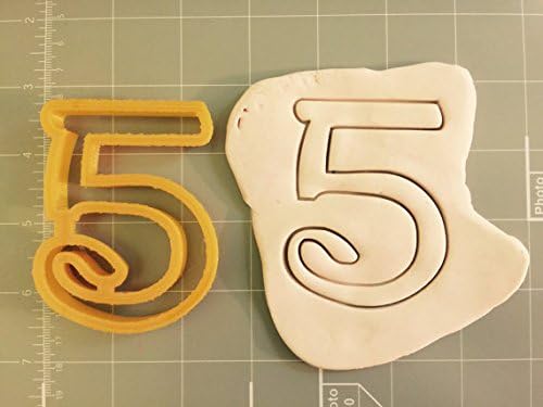 Number Five in Comic Font Cookie Cutter 1