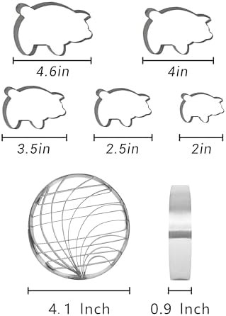 Cieloglim Double-Sided Pig Cookie Cutter Set 1