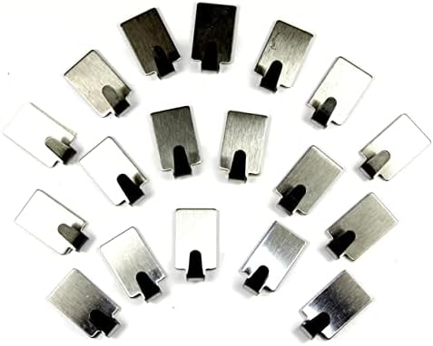 MAGICLULU Adhesive Hooks 36 Pack Stainless Steel Towel Racks for Kitchen Bathroom