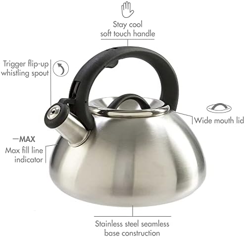 Primula Avalon Whistling Tea Kettle 25 Quart