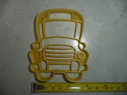 School Bus Cookie Cutter - Detailed Cartoon Design