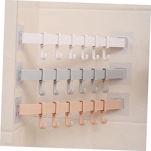 3pcs Punch Adhesive Hook Rack for Bathroom and Kitchen