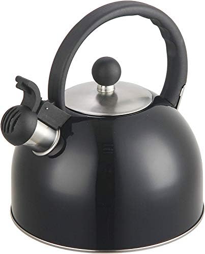 DFL 2 Liter Stainless Steel Whistling Tea Kettle - 2L Black