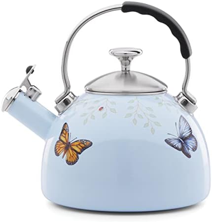 Lenox Butterfly Meadow Tea Kettle Blue 2 Quart