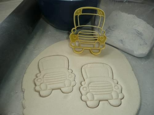 School Bus Cookie Cutter - Detailed Cartoon Design