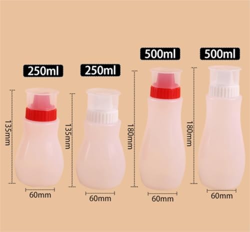 KLEYE 5-Pack Squeeze Bottles for Sauces and Condiments