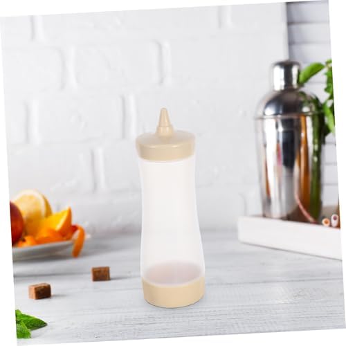 3pc Cream Color Sauce Bottles Squeeze Set