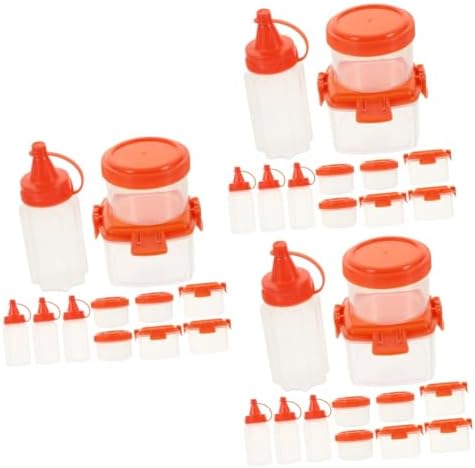 MAGICLULU 3 Sets Sauce Bottle Boxes Honey Dispenser Condiment Jars