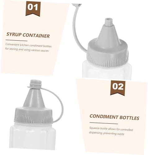 3 Sets Reusable Squeeze Condiment Bottles for Outdoor Use