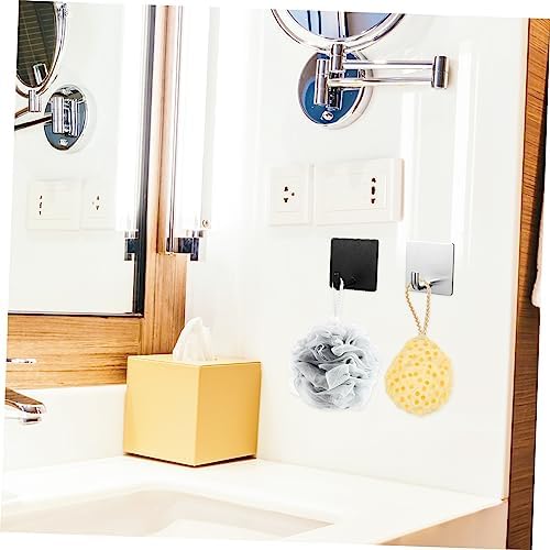 HOODANCOS 4 Stainless Steel Wall Hooks for Bathroom and Home Use